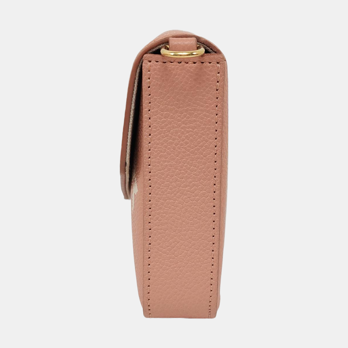 LOUIS VUITTON FÉLICIE Pink Leather Monogram Embossed Three-In-One Shoulder Bag, Crossbody Bag, Handbag, Gold Hardware, Detachable Shoulder Strap, Accessories Included-(SKU)-960658882