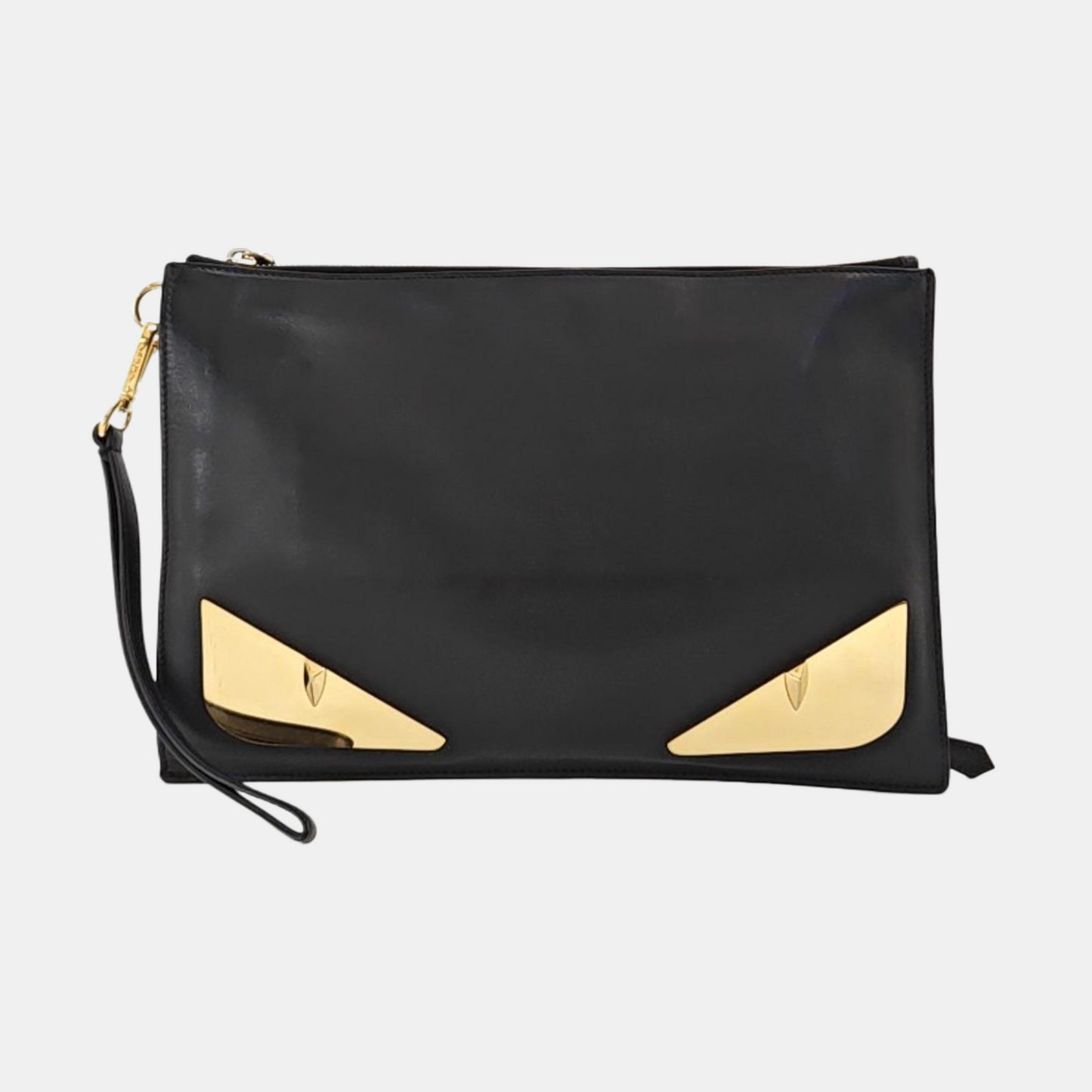 FENDI Black cowhide monster handbag Golden hardware-(SKU)-960374012
