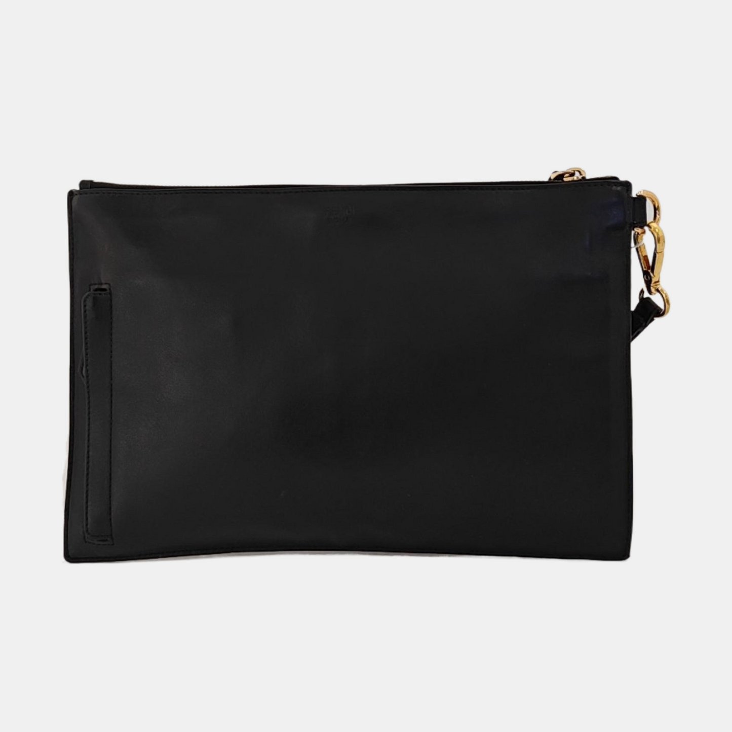 FENDI Black cowhide monster handbag Golden hardware-(SKU)-960374012