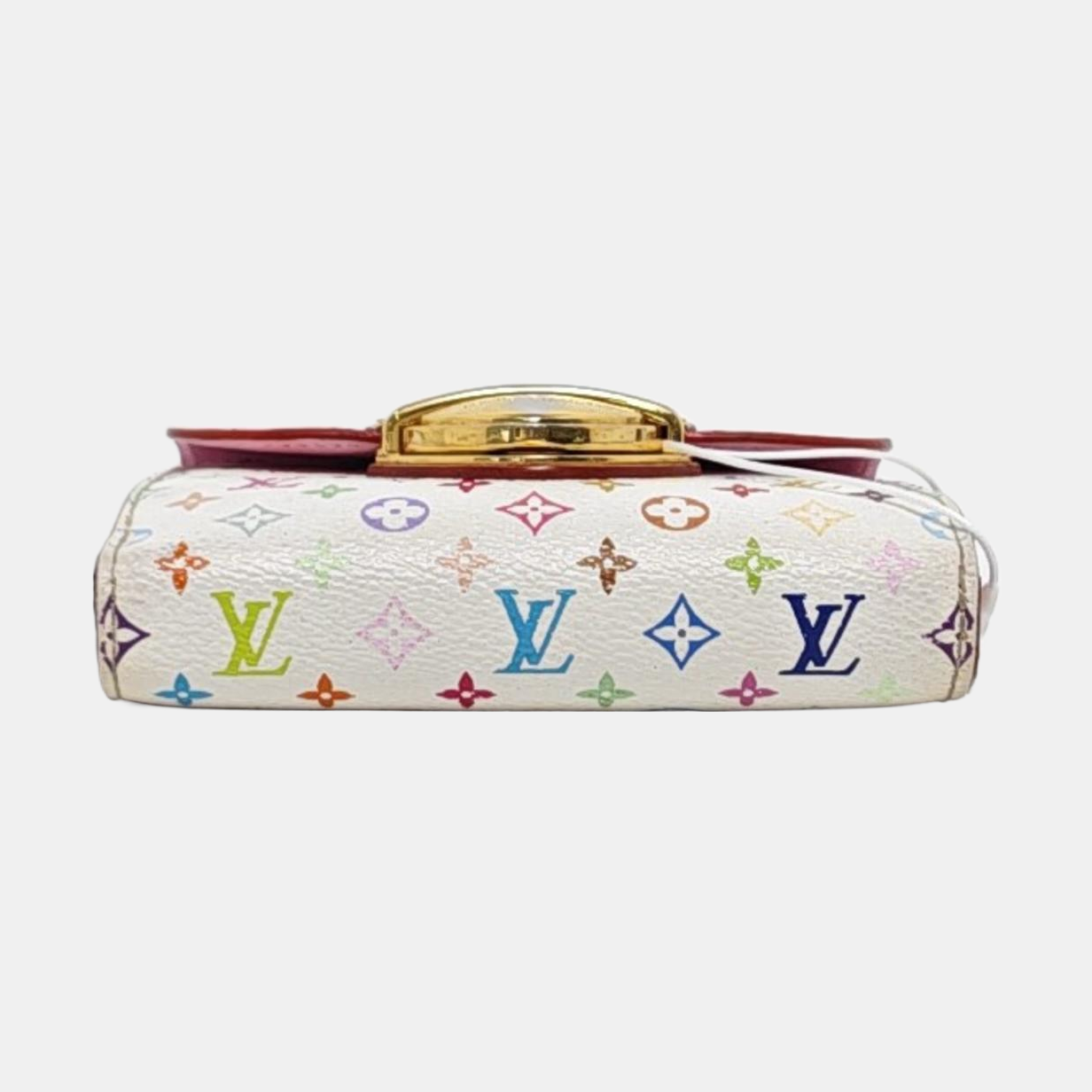 LOUIS VUITTON KOALA White Tricolor Coated Canvas Monogrammed Wallet Golden hardware-(SKU)-960507858