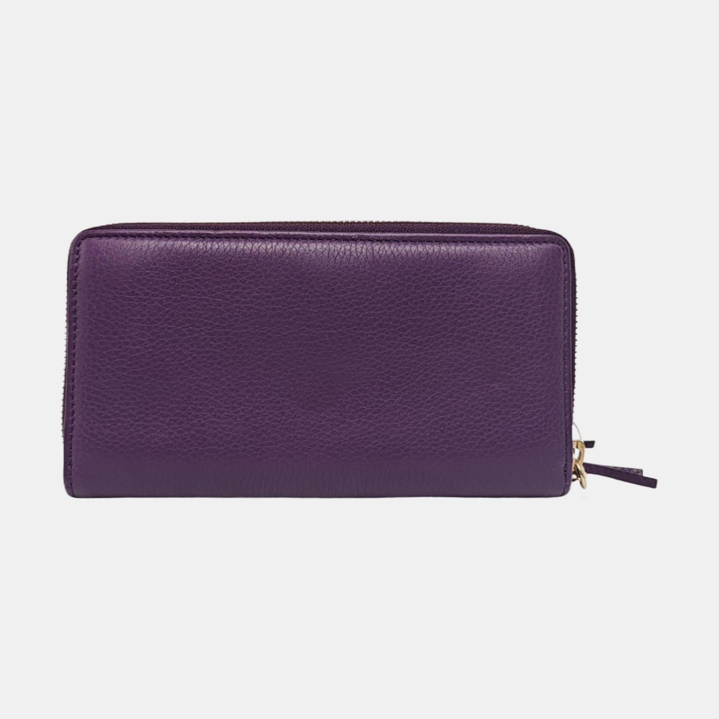 GUCCI Soho Purple Lamb Skin Fringe Wallet Golden hardware-(SKU)-960627155