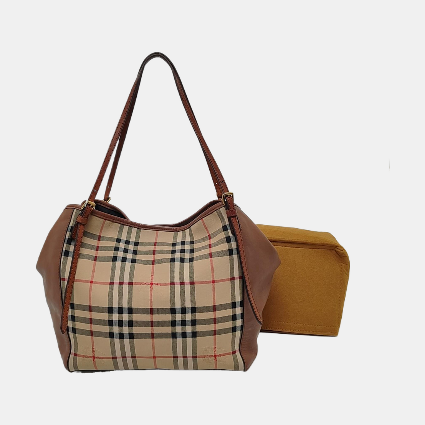 BURBERRY Canterbury Khaki Canvas Battle Horse Pattern Single Shoulder Bag Handbag Golden hardware shoulder straps-(SKU)-960791527