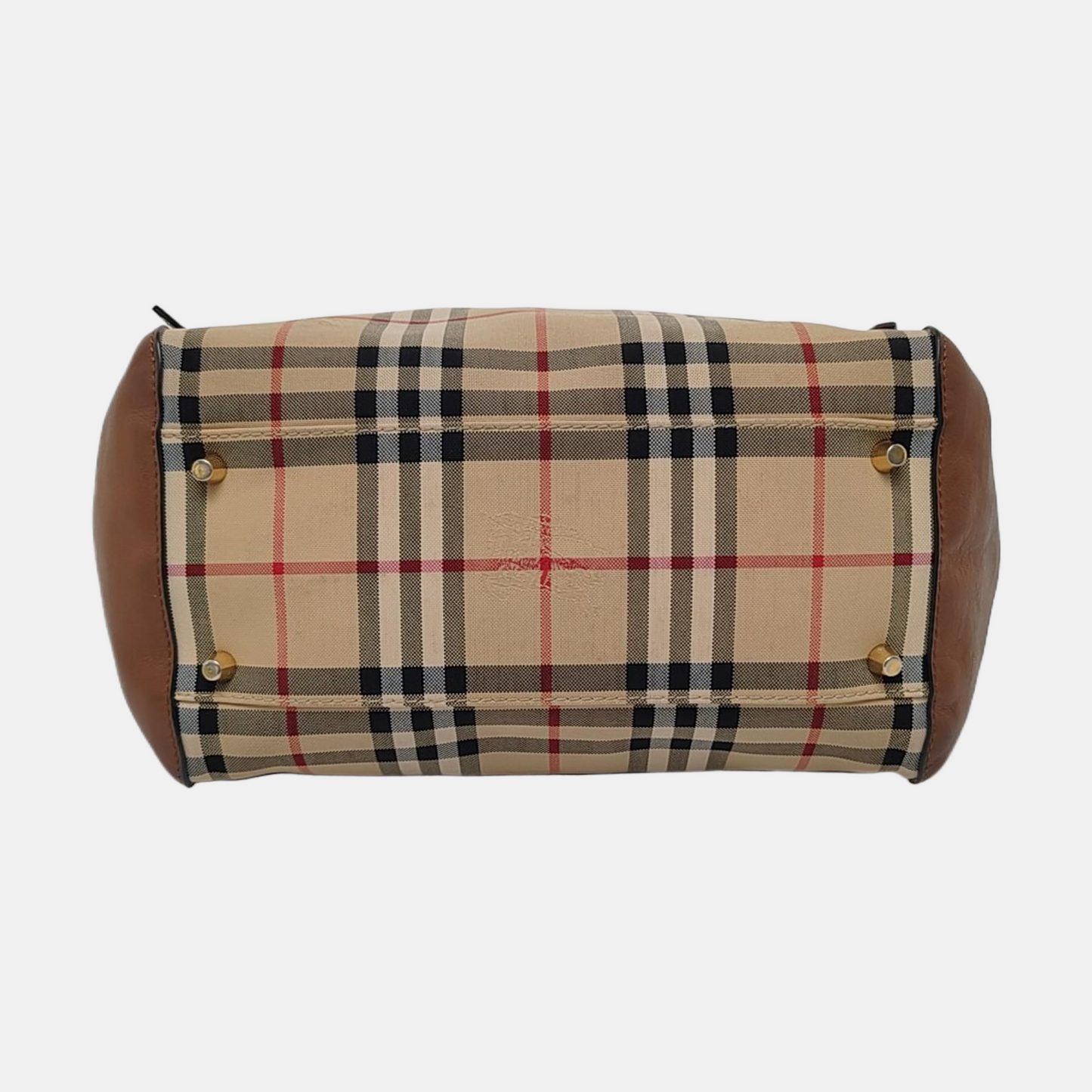 BURBERRY Canterbury Khaki Canvas Battle Horse Pattern Single Shoulder Bag Handbag Golden hardware shoulder straps-(SKU)-960791527