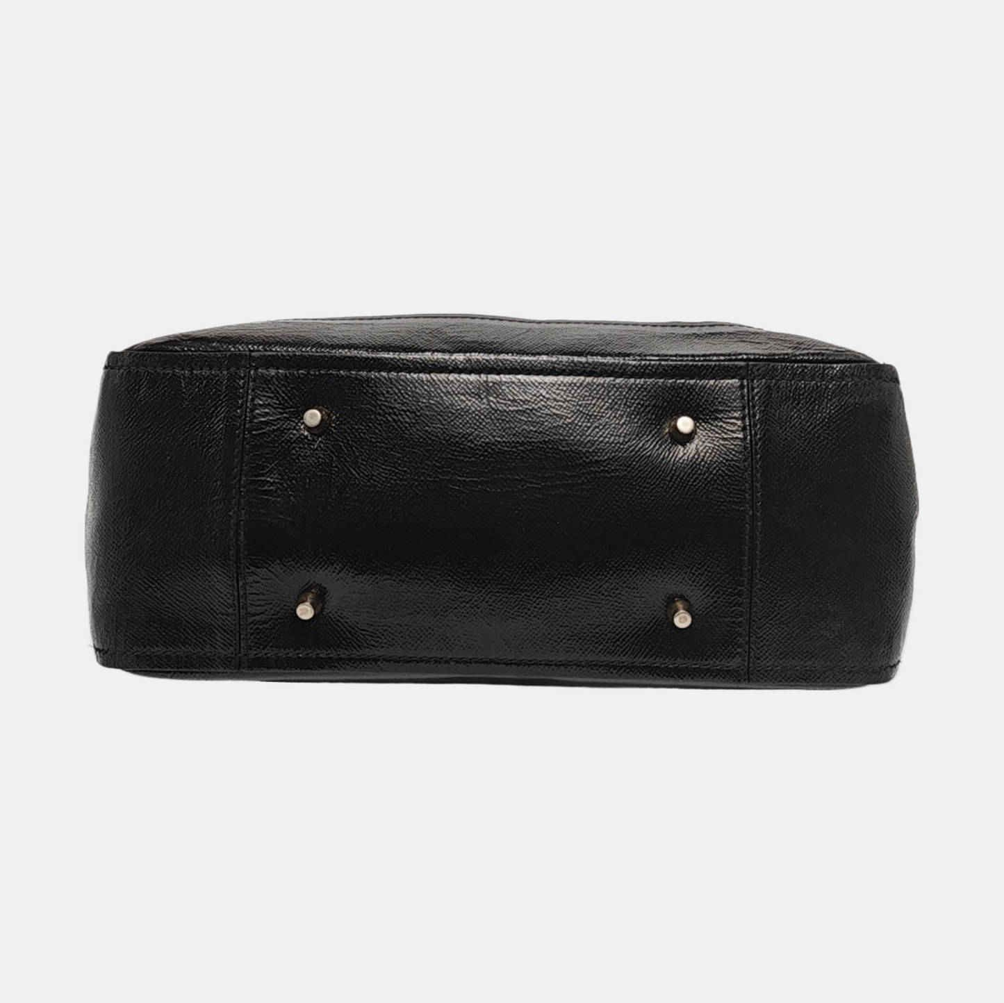 BURBERRY Somerford Black Leather Stud Single Shoulder Handbag Golden Silver Hardware Removable shoulder strap-(SKU)-960988293