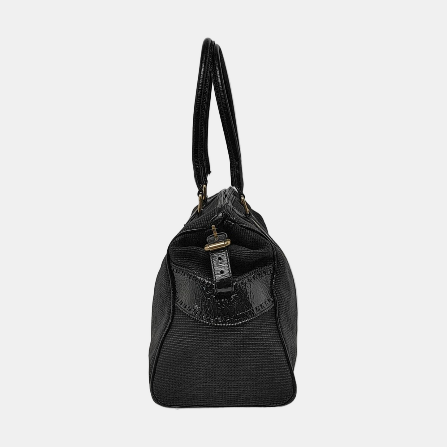 FENDI Black织物双FHandheld包 Golden hardware-(SKU)-960605118