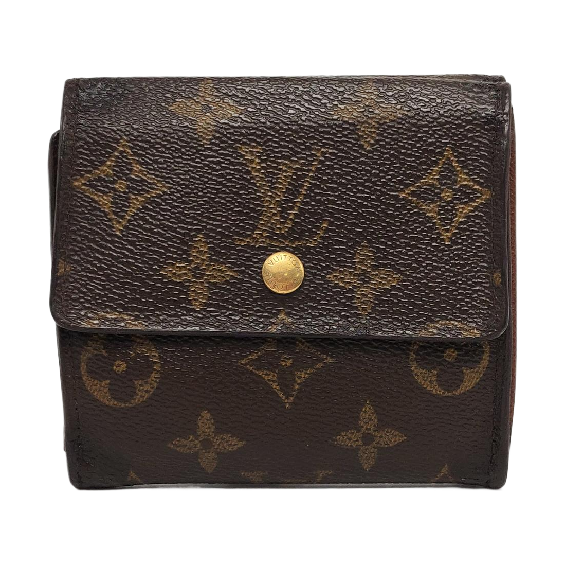 LOUIS VUITTON LUDLOW Brown coated canvas vintage wallet Golden hardware-(SKU)-938172821