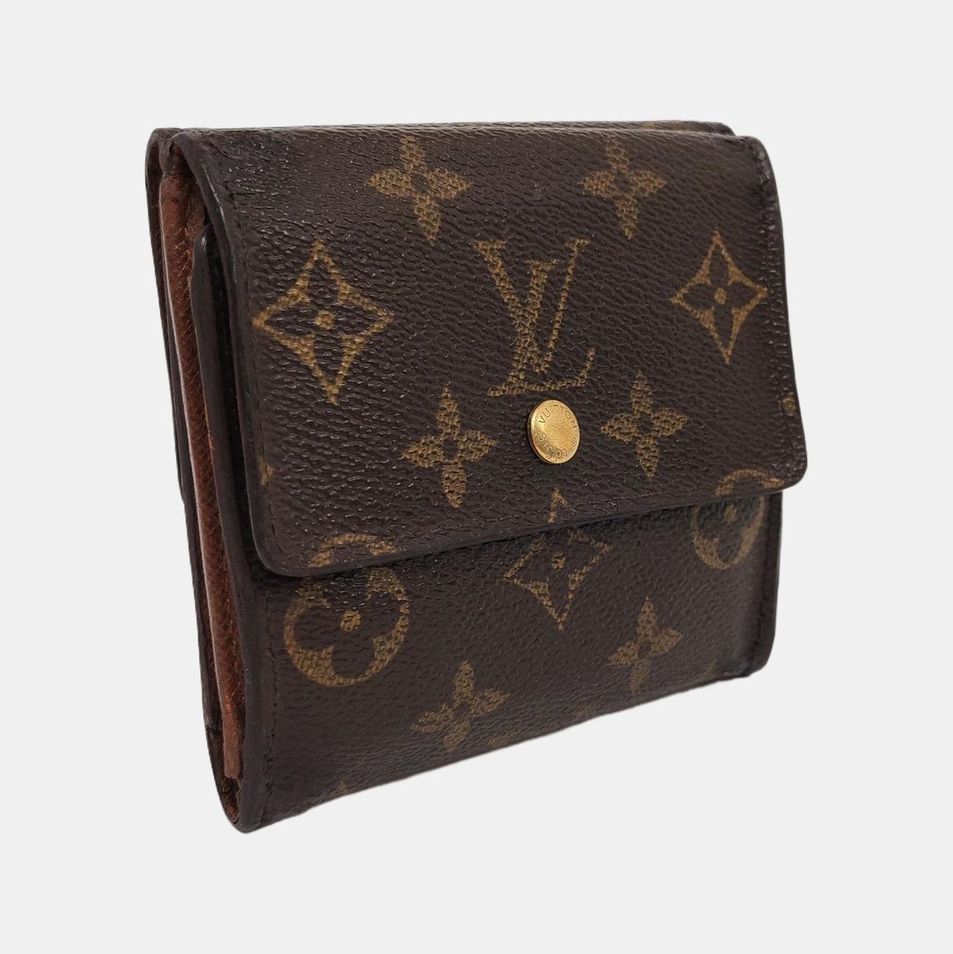 LOUIS VUITTON LUDLOW Brown coated canvas vintage wallet Golden hardware-(SKU)-938172821
