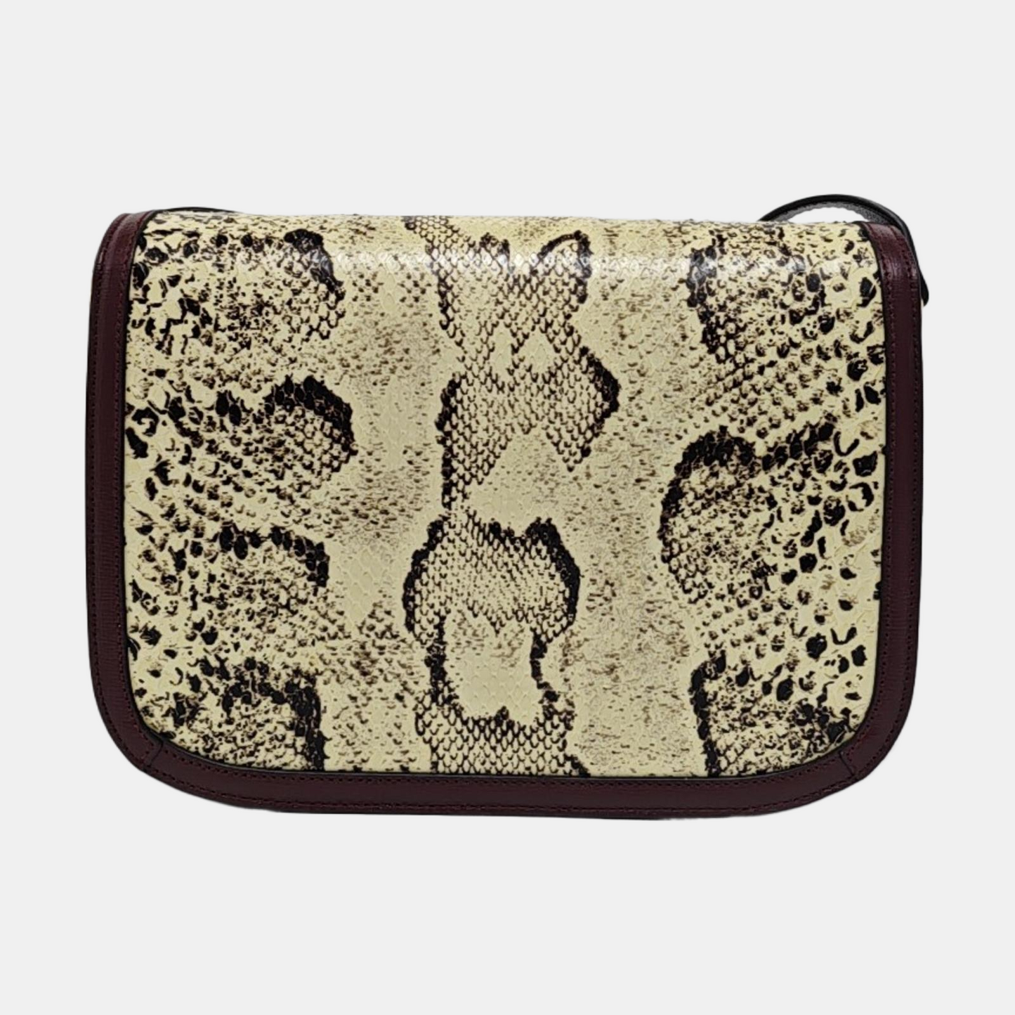 GUCCI Horsebit 1955 Small Beige Snake Calfskin Horsebit Single Shoulder Bag Crossbody Bag Gold Hardware-(SKU)-961038662