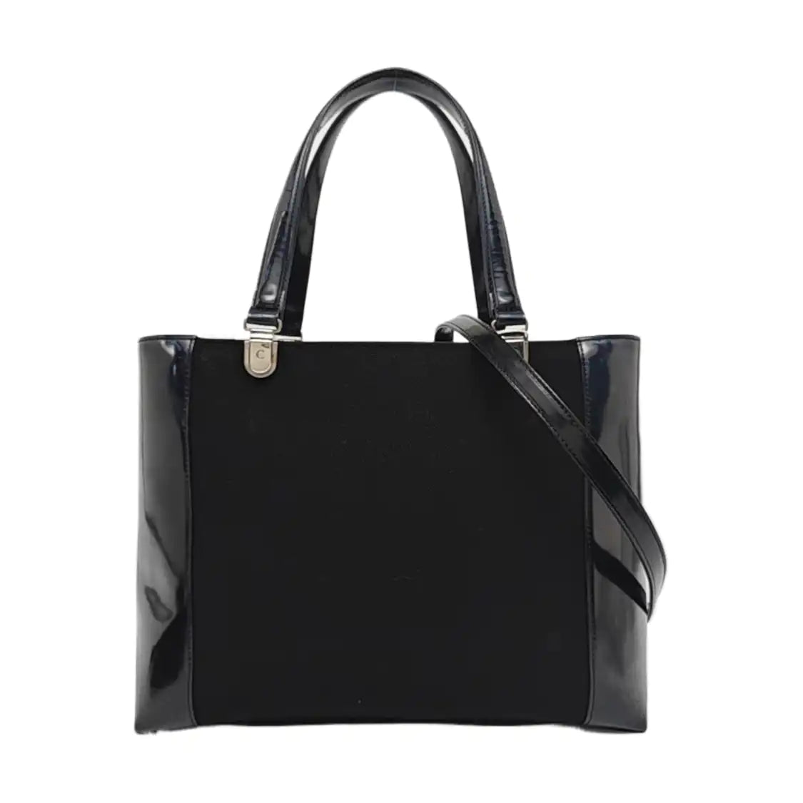 DIOR Tote bag Black Fabric Single Shoulder Bag Silver Hardware Pouch detachable shoulder strap-(SKU)-929190229