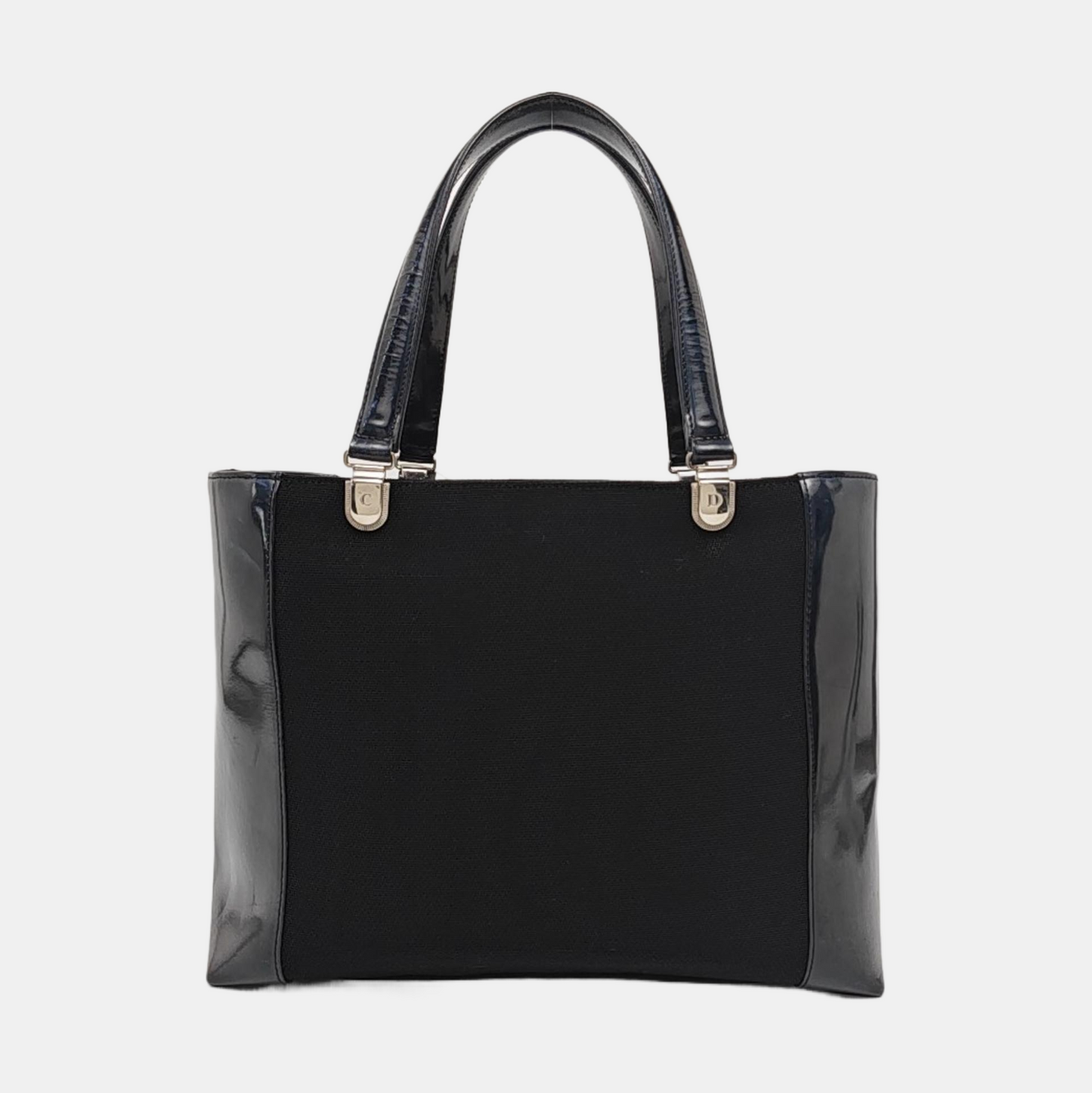 DIOR Tote bag Black Fabric Single Shoulder Bag Silver Hardware Pouch detachable shoulder strap-(SKU)-929190229