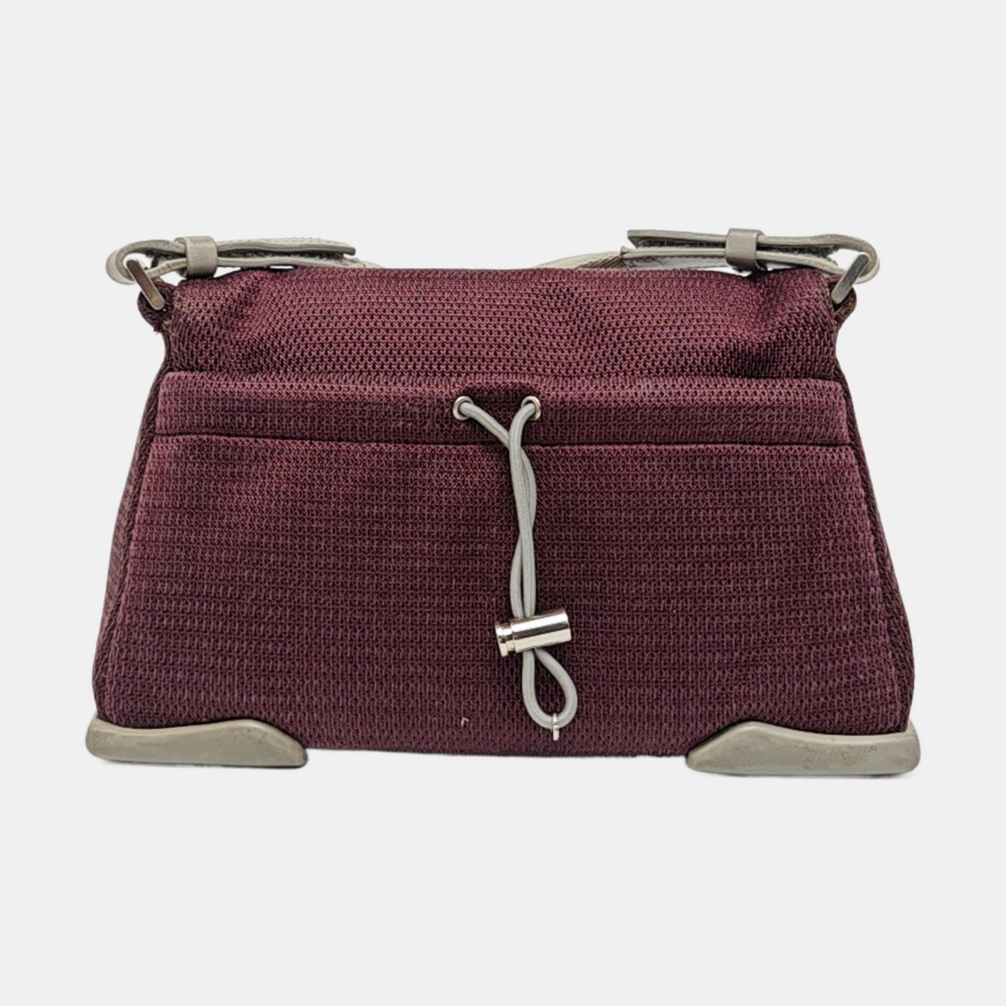 PRADA Purple Fabric Single Shoulder Bag Silver Hardware Removable shoulder strap-(SKU)-950006519