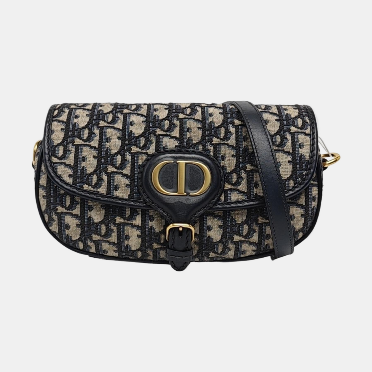 DIOR Bobby East-West Blue Canvas Monogram Embossed Shoulder Bag Tote Crossbody Bag Gold Hardware Removable Strap-(SKU)-961048358