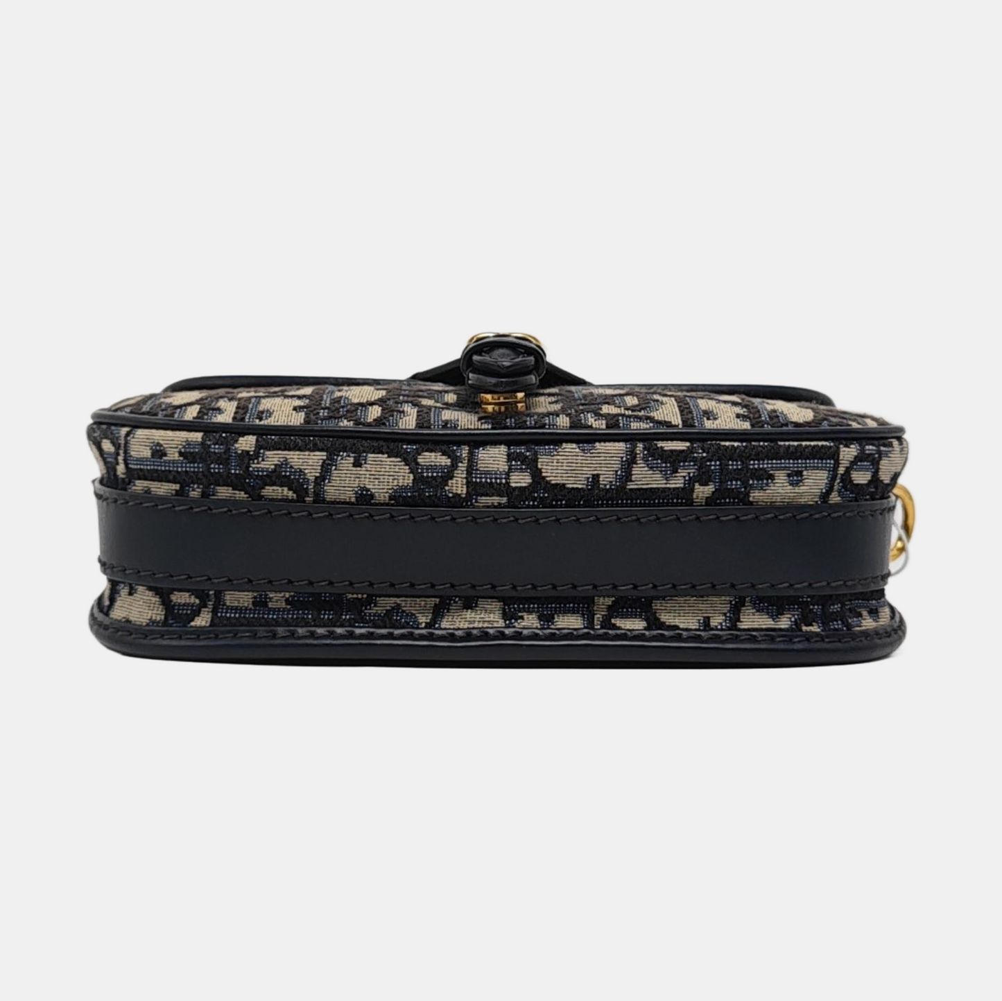 DIOR Bobby East-West Blue Canvas Monogram Embossed Shoulder Bag Tote Crossbody Bag Gold Hardware Removable Strap-(SKU)-961048358