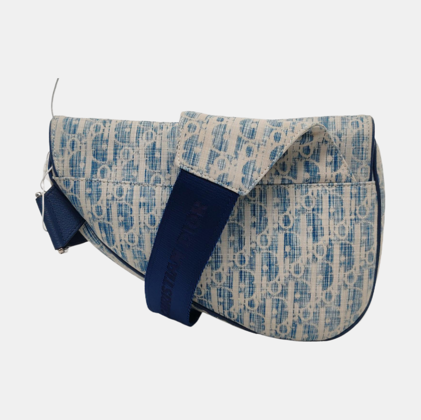 DIOR Saddle Medium Size Blue Fabric Saddle Bag Fanny Pack Crossbody Bag-(SKU)-962211429