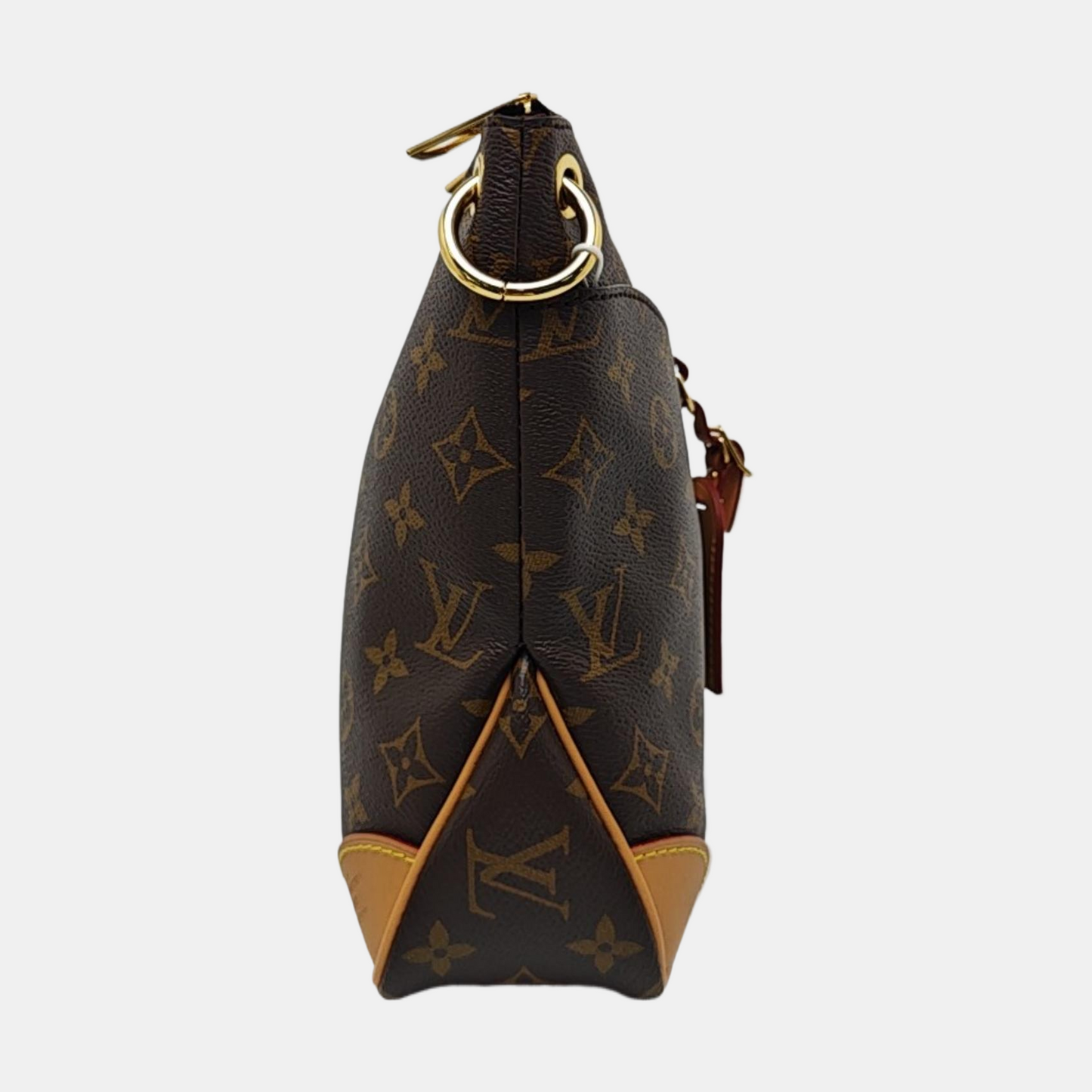 LOUIS VUITTON ODEON Small Brown Coated Canvas Monogram Crossbody Bag Shoulder Bag Gold Hardware Removable Strap-(SKU)-962155692