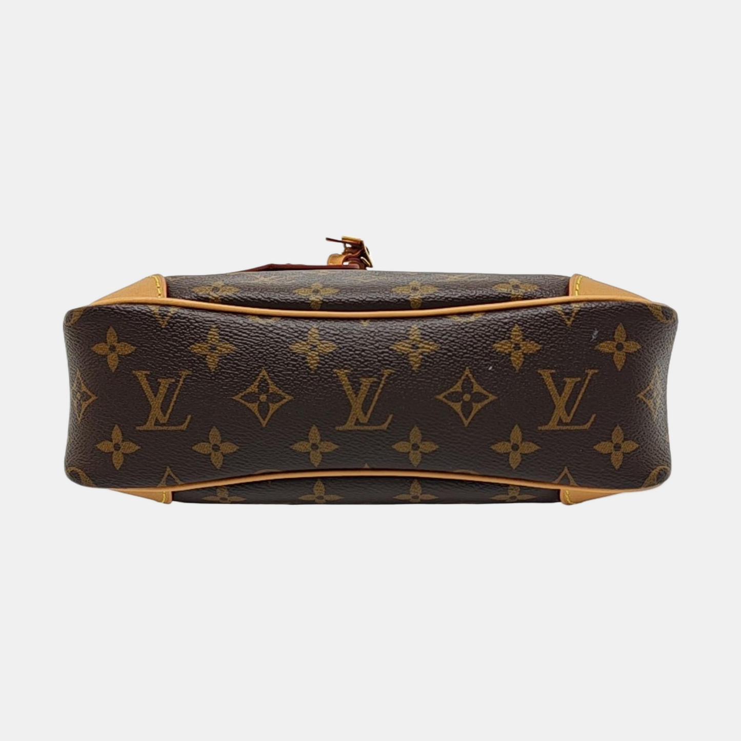 LOUIS VUITTON ODEON Small Brown Coated Canvas Monogram Crossbody Bag Shoulder Bag Gold Hardware Removable Strap-(SKU)-962155692