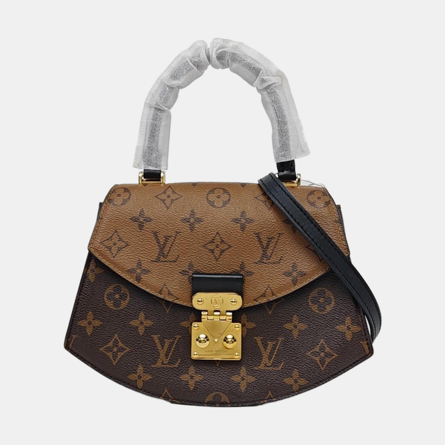 LOUIS VUITTON EDEN Brown Coated Canvas Monogram Crossbody Bag Shoulder Bag Handbag Gold Hardware Removable Strap-(SKU)-962056343