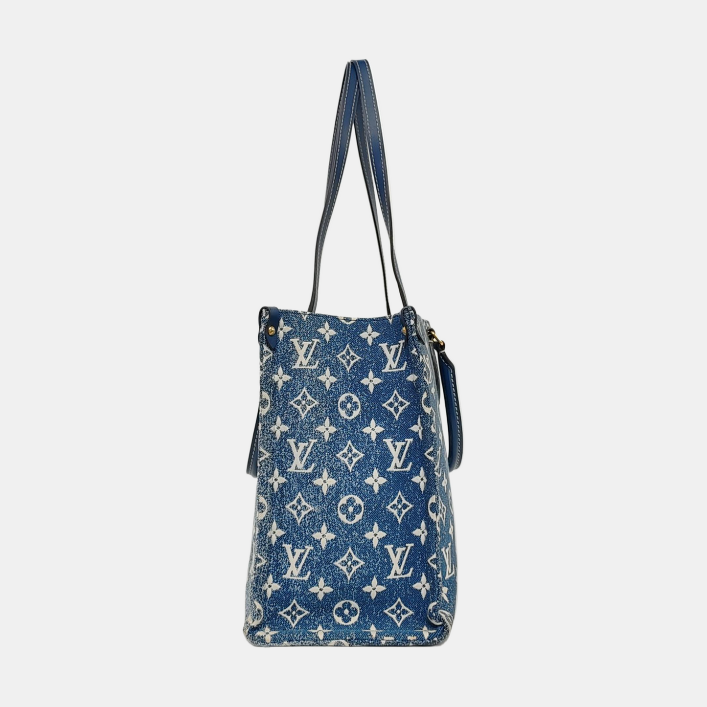 LOUIS VUITTON ONTHEGO Medium Blue Canvas Monogram Jungle Bag Crossbody Shoulder Bag with Golden Hardware-(SKU)-962523559