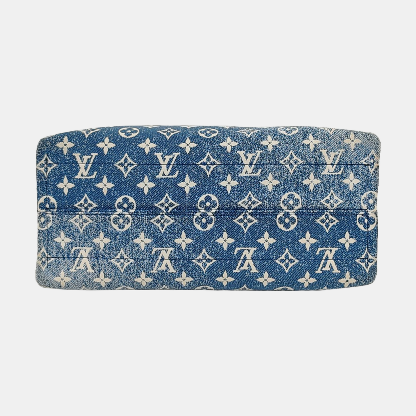 LOUIS VUITTON ONTHEGO Medium Blue Canvas Monogram Jungle Bag Crossbody Shoulder Bag with Golden Hardware-(SKU)-962523559
