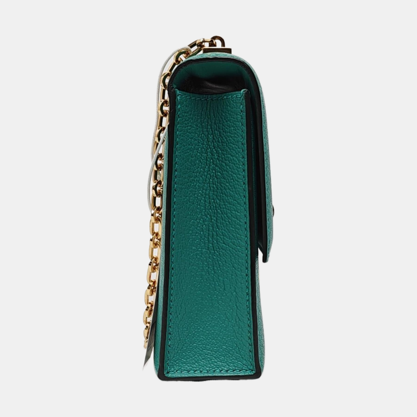 HERMÈS Verrou 17 Velvet Green Chèvre Mysore Goat Leather Gun Bag Crossbody Bag Shoulder Bag with Gold Hardware and C-(SKU)-962313369