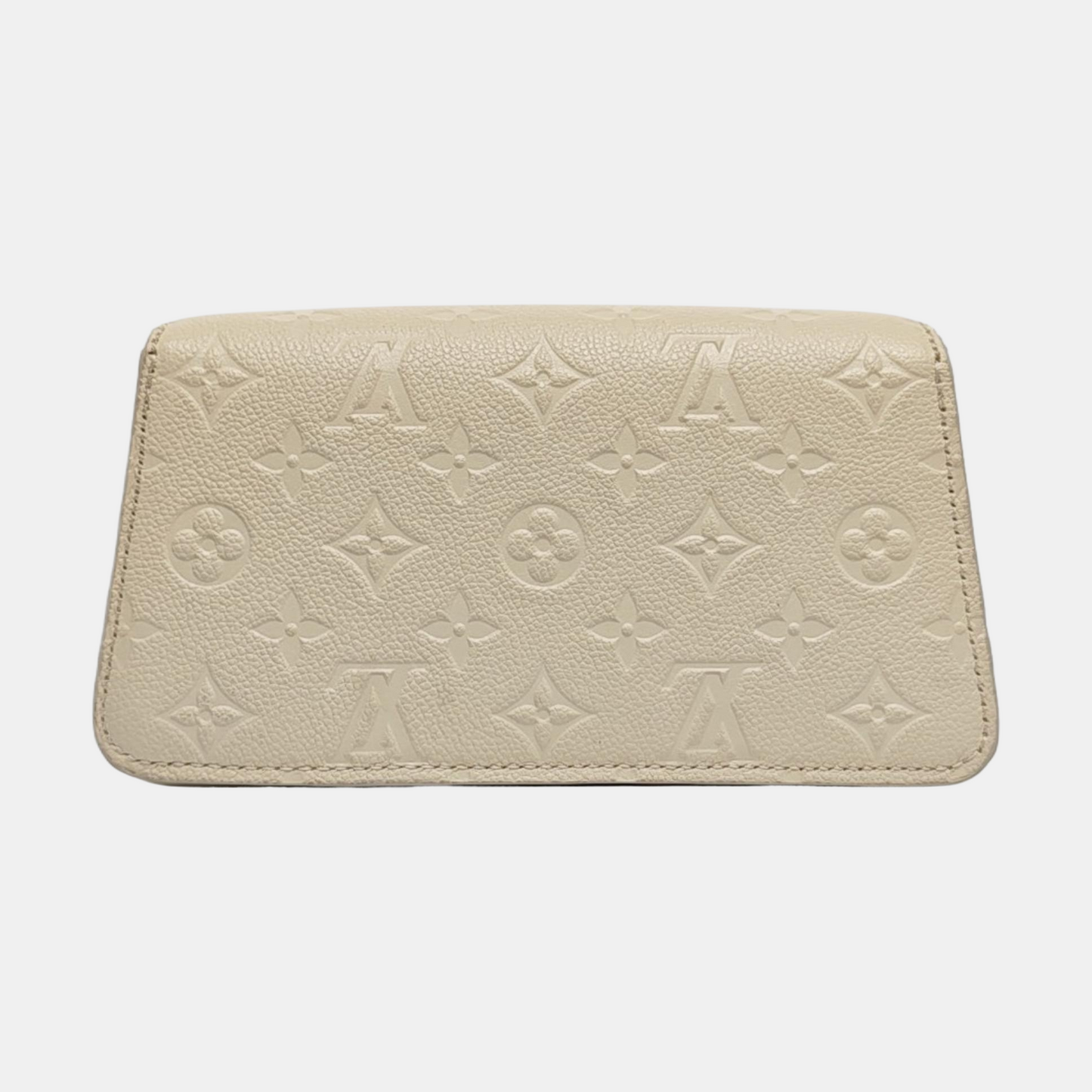 LOUIS VUITTON MÉTIS Beige Calfskin Monogram Embossed Shoulder Bag with Gold Hardware and Detachable Strap, Complete Accessories-(SKU)-962622859