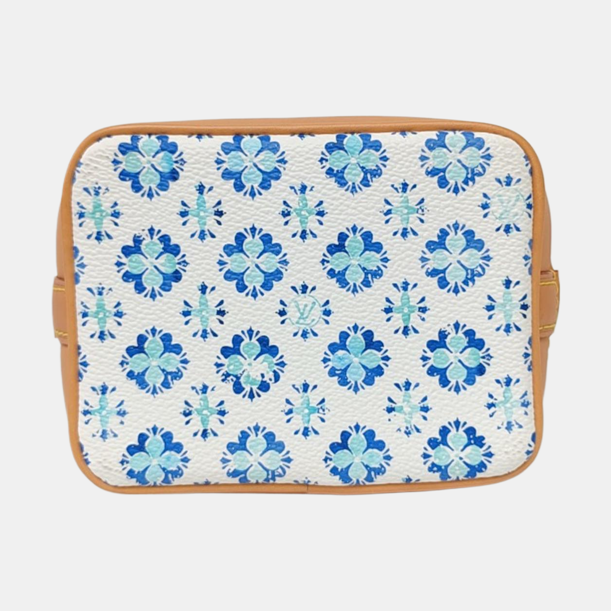 LOUIS VUITTON NOÉ Nano White Coated Canvas Monogram Shoulder Bag with Gold Hardware and 2 Detachable Straps-(SKU)-962961860
