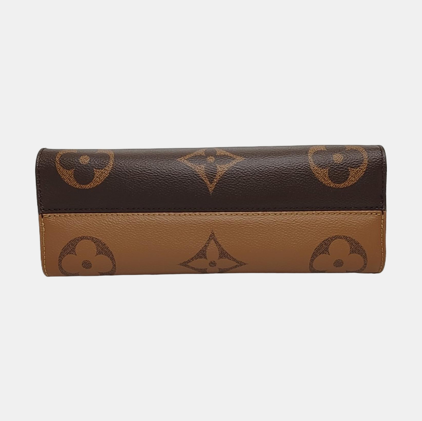 LOUIS VUITTON ONTHEGO EAST WEST Brown Coated Canvas Monogram Pattern Crossbody Bag Single Shoulder Bag Tote Bag Golden Hardware Removable Strap-(SKU)-956871648