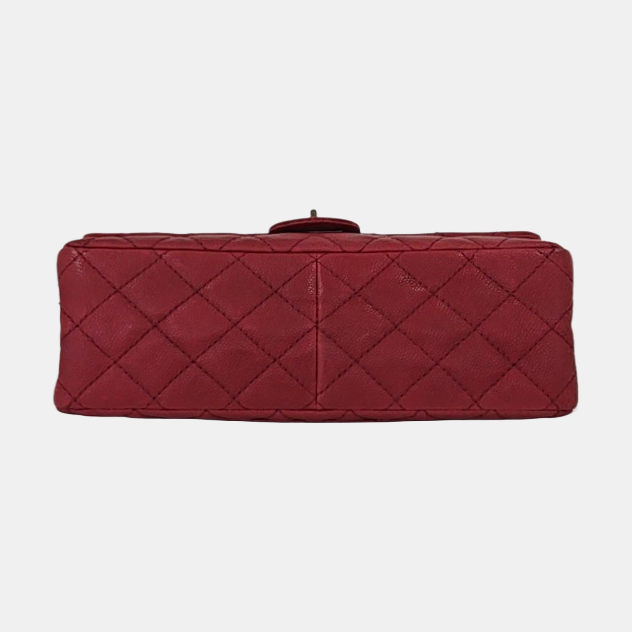 CHANEL 2.55 Large Size Fuchsia Color Pebbled Leather Quilted Crossbody Shoulder Bag with Palladium Hardware, 14 openings-(SKU)-962931310