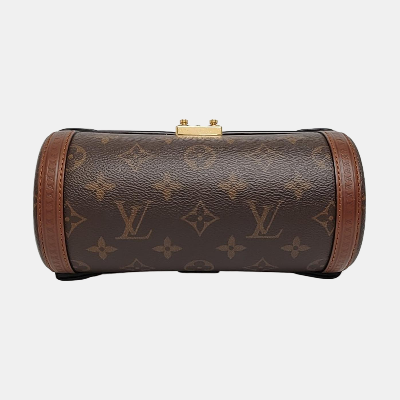 LOUIS VUITTON PAPILLON 19 Brown Coated Canvas Monogram Rivet Babylone Crossbody Bag Handbag Shoulder Bag Gold Hardware 2 Removable Straps-(SKU)-962788033