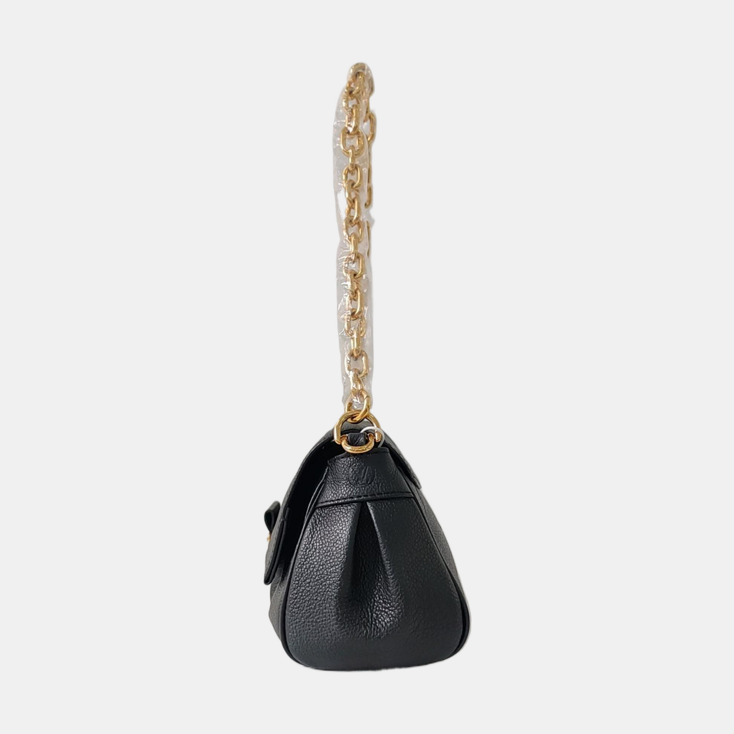 LOUIS VUITTON FAVORITE Black Leather Embossed Shoulder Bag Crossbody Bag 2 Detachable Straps Gold Hardware-(SKU)-963594020