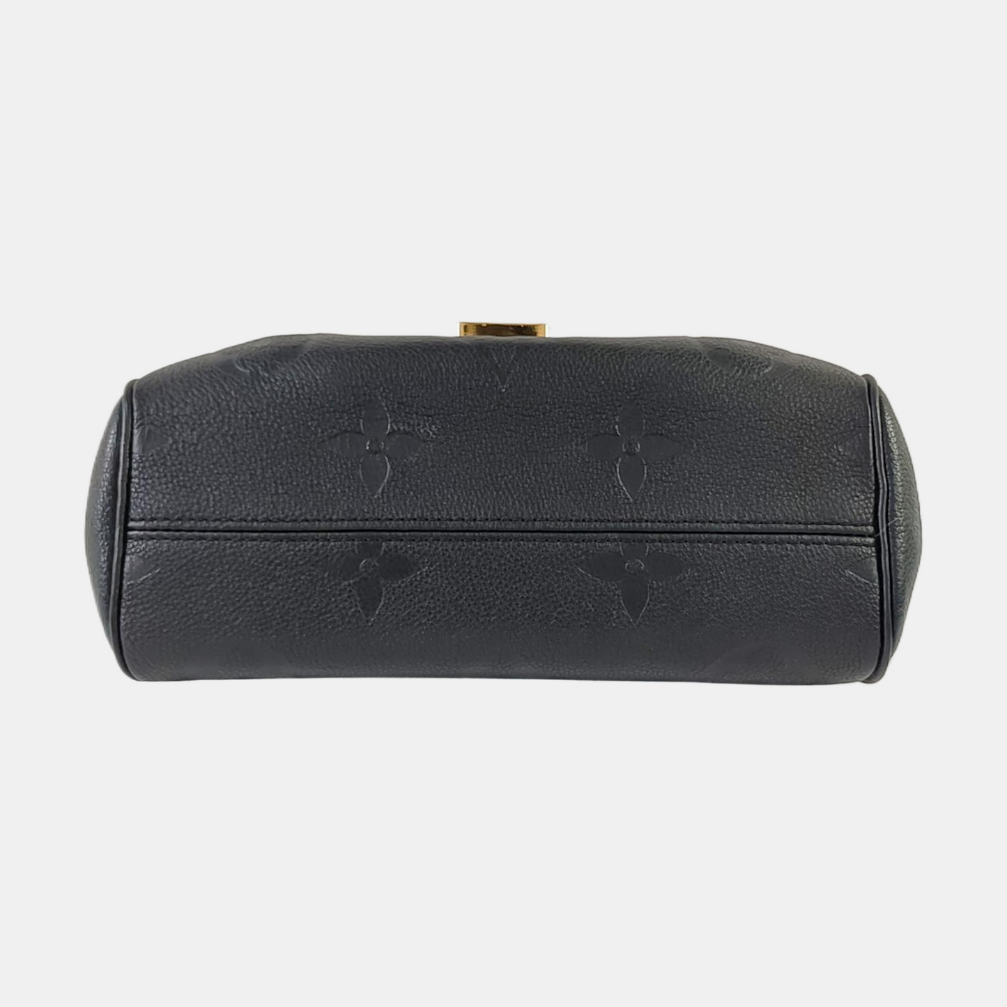 LOUIS VUITTON FAVORITE Black Leather Embossed Shoulder Bag Crossbody Bag 2 Detachable Straps Gold Hardware-(SKU)-963594020