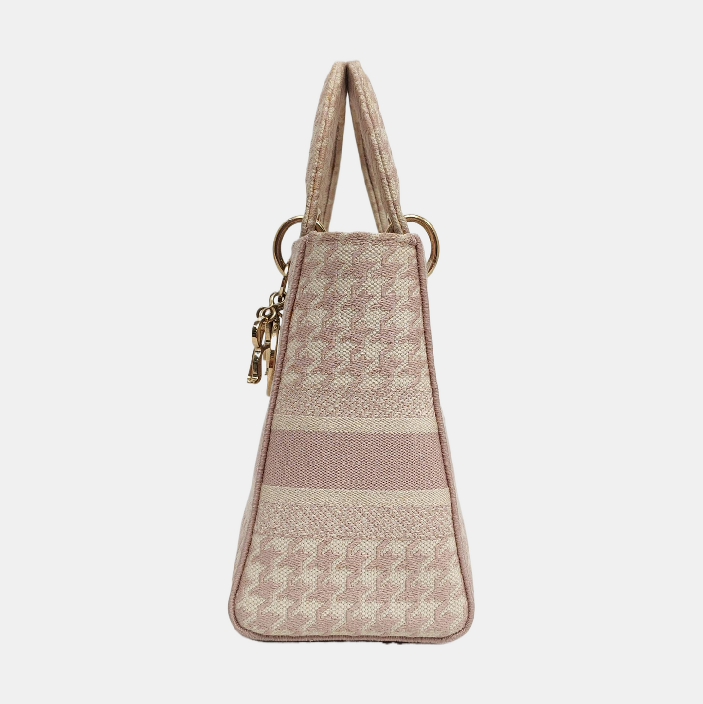 DIOR Lady D-Lite Medium Multicolor Fabric Embroidered Shoulder Bag Tote Bag Crossbody Bag Gold Hardware Removable Strap-(SKU)-963229512