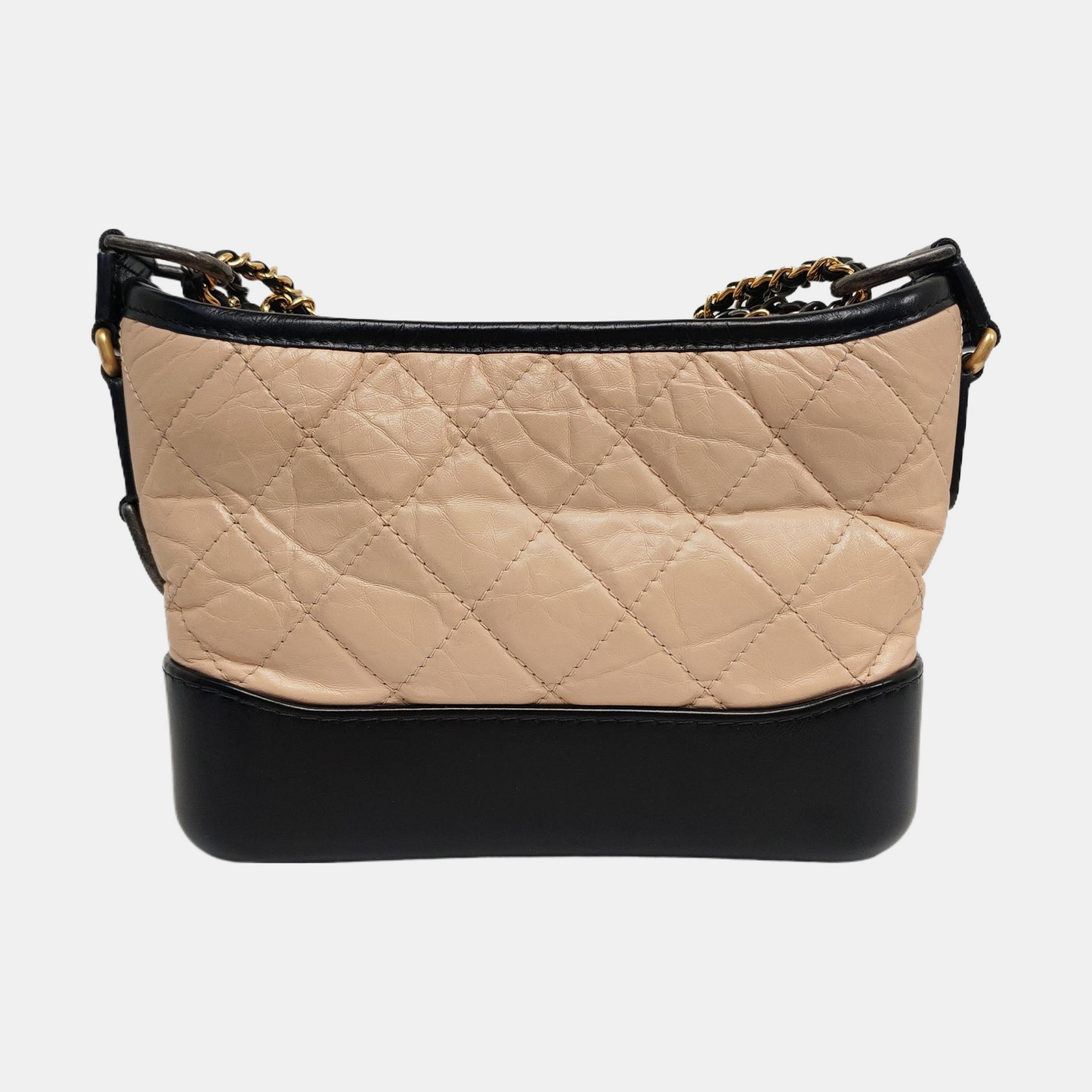 CHANEL GABRIELLE Small Beige Calfskin Quilted Crossbody Shoulder Bag Detachable Strap-(SKU)-962443270