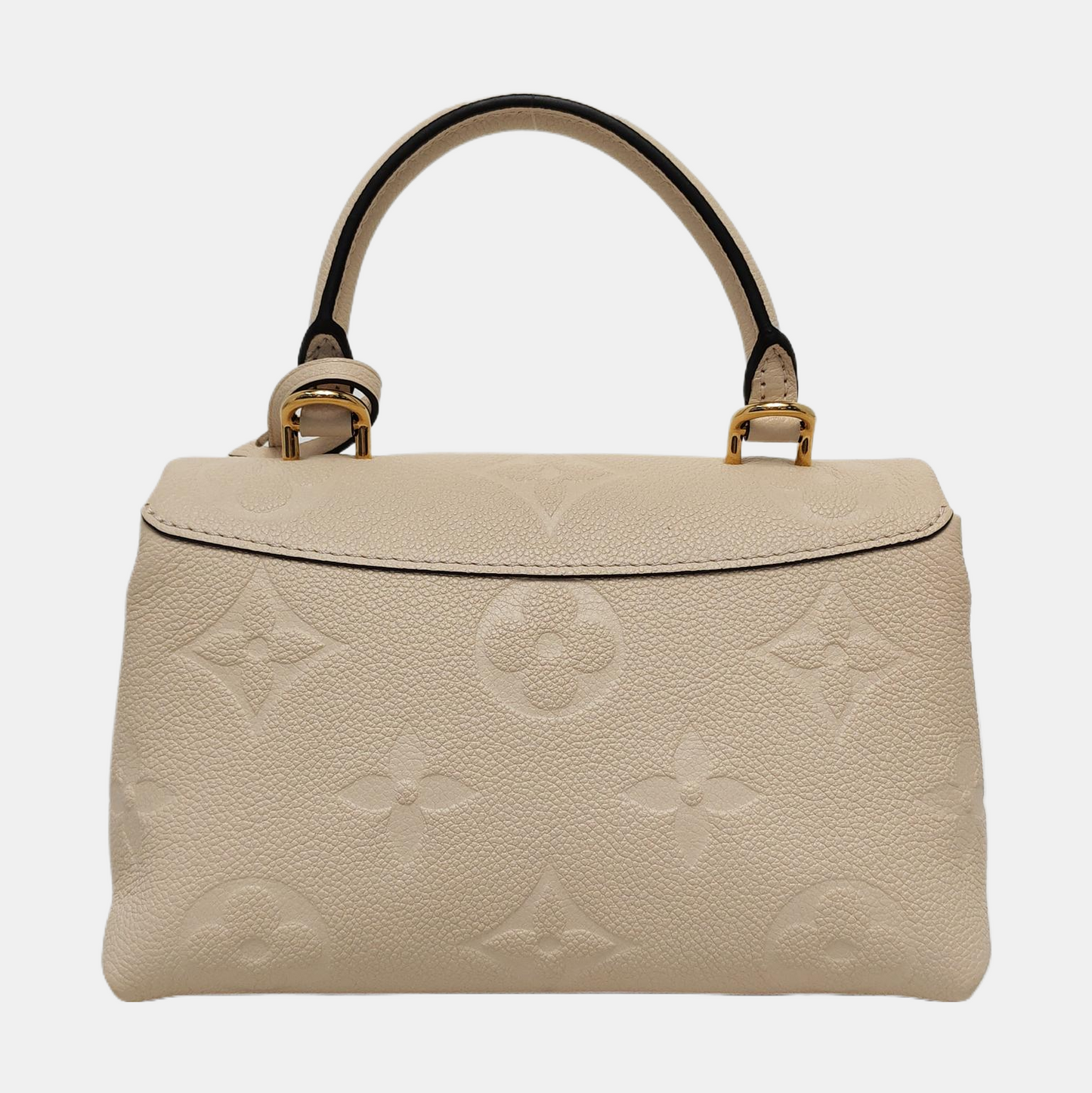 LOUIS VUITTON MADELEIN BB Beige Calfskin Quilted Crossbody Shoulder Bag Handbag Tote Bag Golden Hardware Removable Strap-(SKU)-963269885