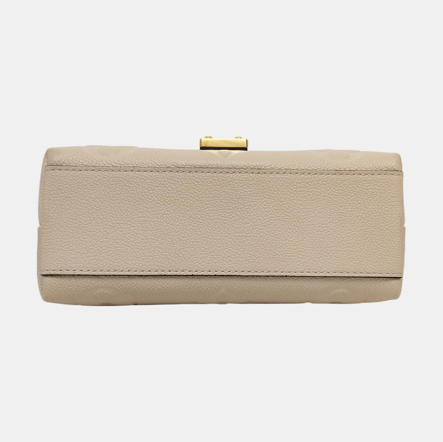 LOUIS VUITTON MADELEIN BB Beige Calfskin Quilted Crossbody Shoulder Bag Handbag Tote Bag Golden Hardware Removable Strap-(SKU)-963269885