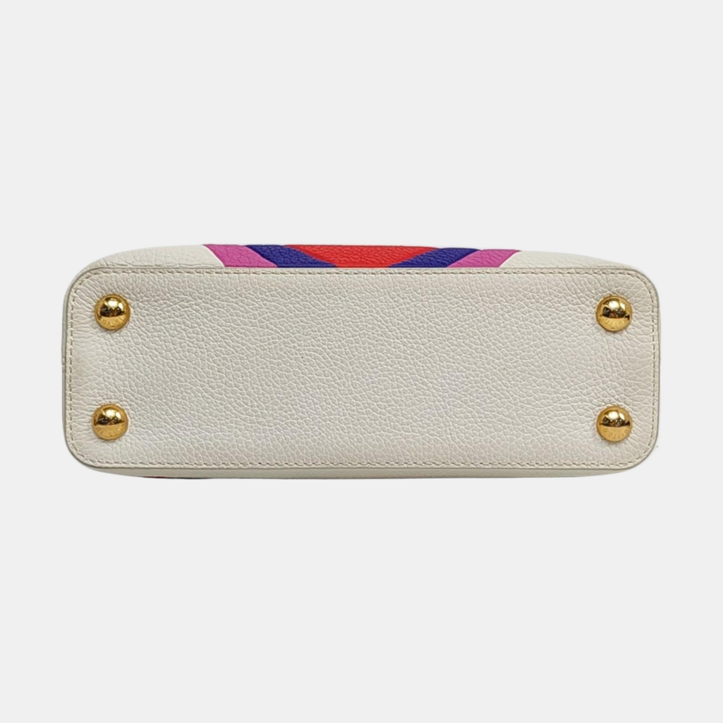 LOUIS VUITTON CAPUCINES BB White Calfskin Shoulder Bag, Handbag, Crossbody Bag with Detachable Strap-(SKU)-963553320