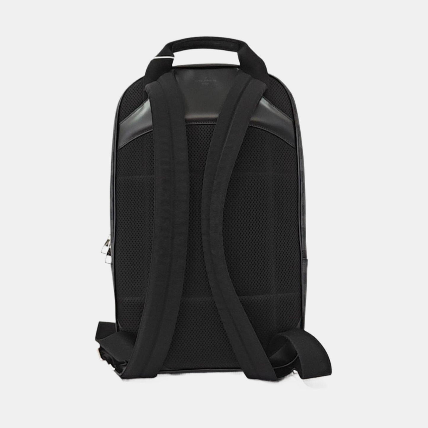 LOUIS VUITTON MICHAEL Gray Coated Canvas Checkered Backpack with Silver Hardware-(SKU)-963900822