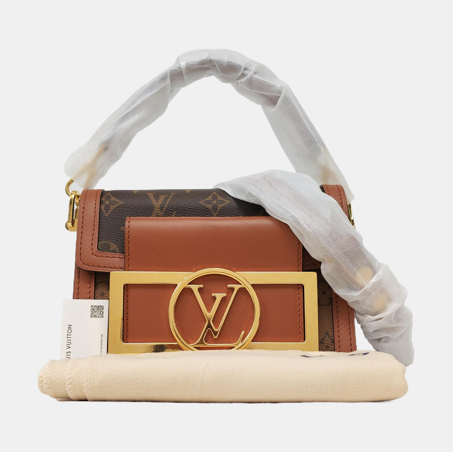 LOUIS VUITTON DAUPHINE Mini Brown Coated Canvas Monogram Shoulder Bag, Crossbody Bag, Handbag with Detachable Straps-(SKU)-964025037