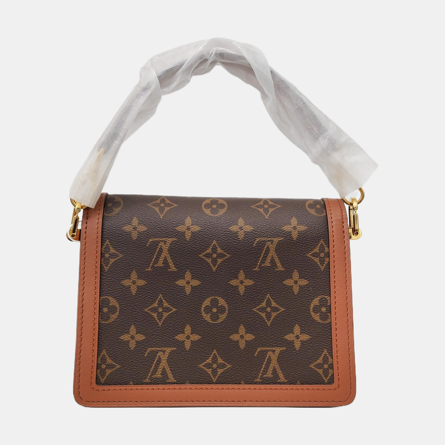 LOUIS VUITTON DAUPHINE Mini Brown Coated Canvas Monogram Shoulder Bag, Crossbody Bag, Handbag with Detachable Straps-(SKU)-964025037