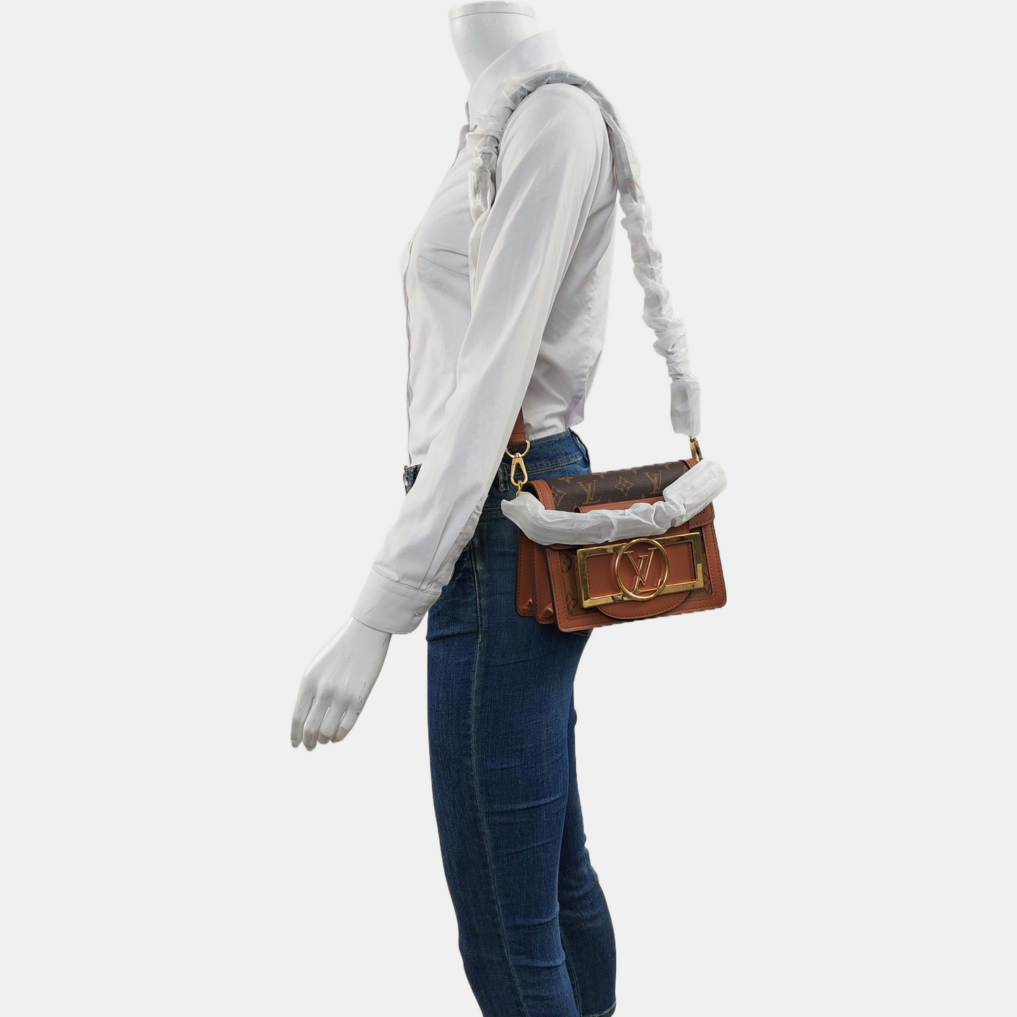LOUIS VUITTON DAUPHINE Mini Brown Coated Canvas Monogram Shoulder Bag, Crossbody Bag, Handbag with Detachable Straps-(SKU)-964025037