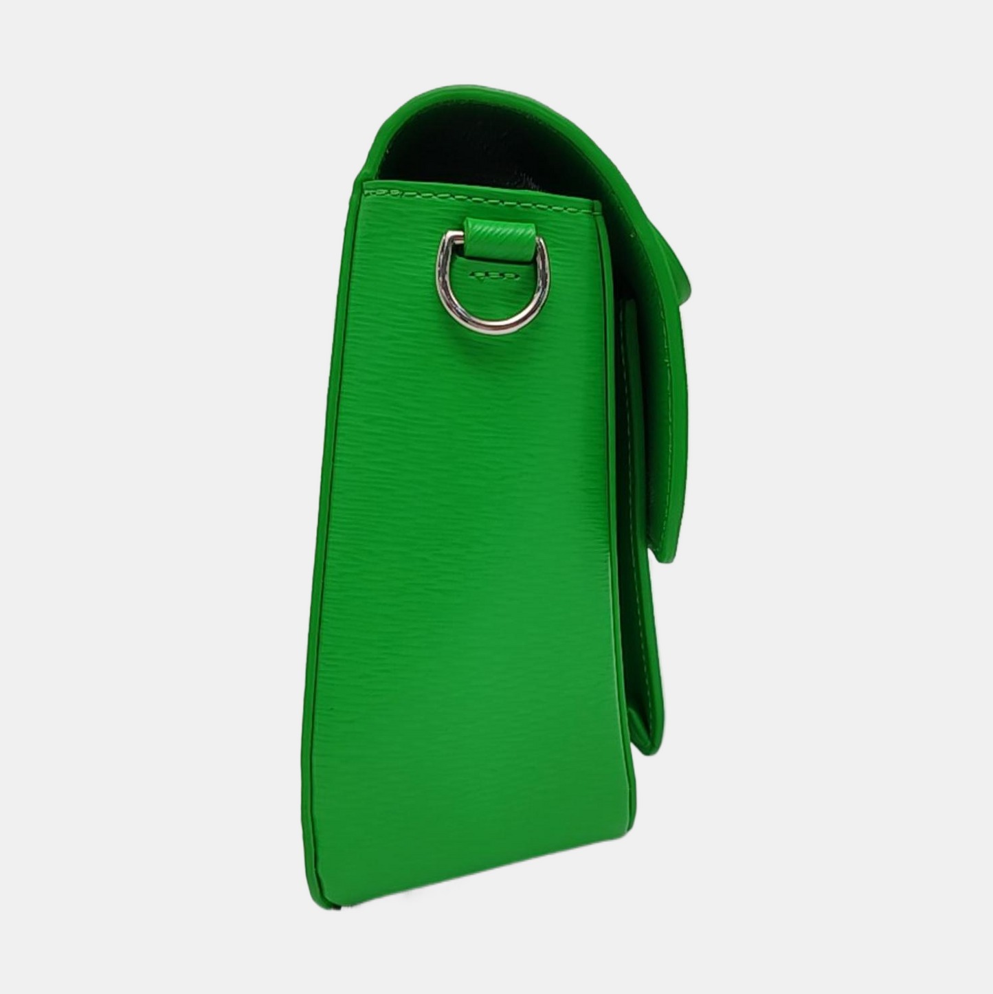 LOUIS VUITTON MONCEAU Green Calfskin Shoulder Bag Tote Crossbody Bag Silver Hardware Removable Strap-(SKU)-963901028