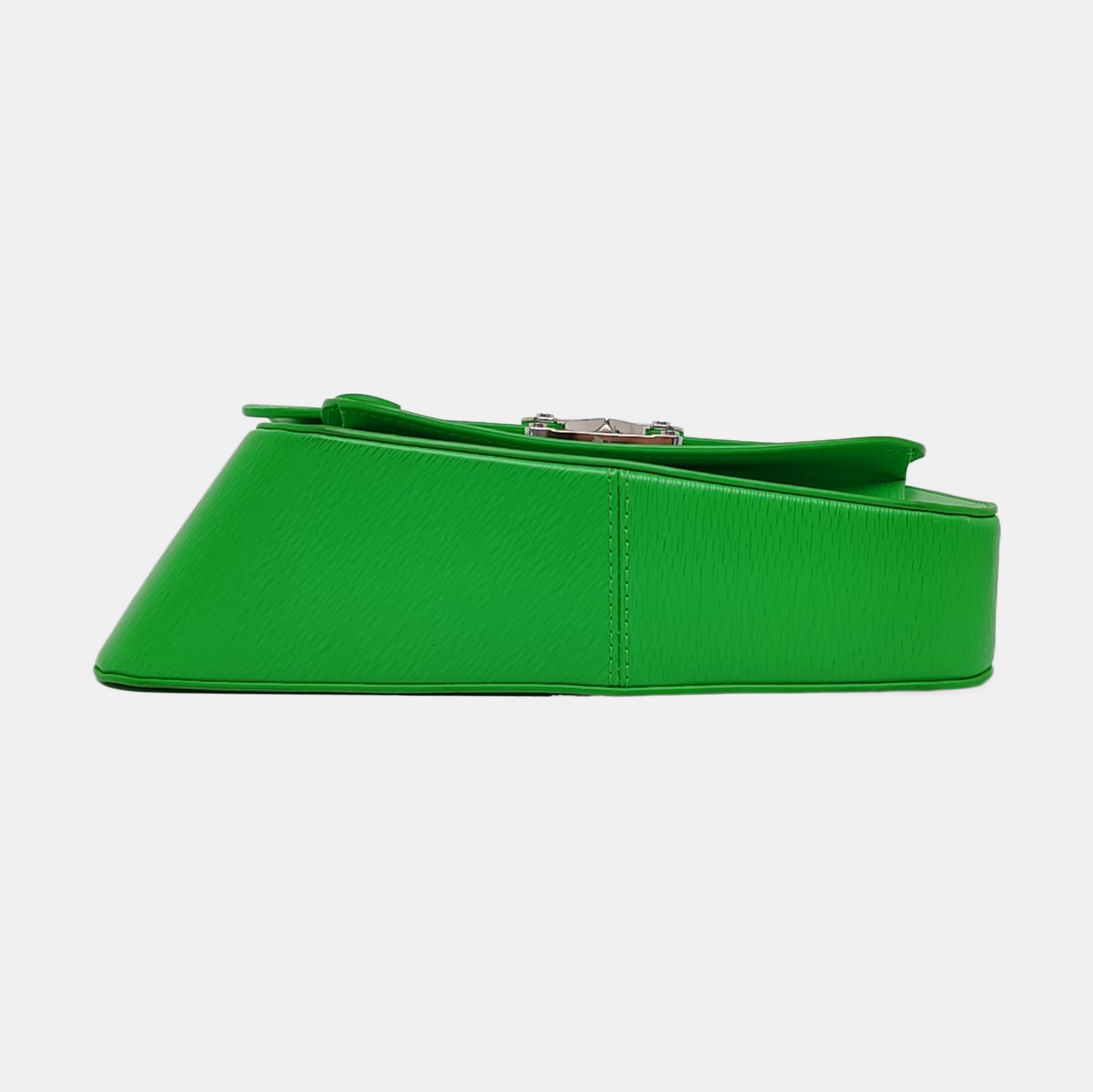 LOUIS VUITTON MONCEAU Green Calfskin Shoulder Bag Tote Crossbody Bag Silver Hardware Removable Strap-(SKU)-963901028