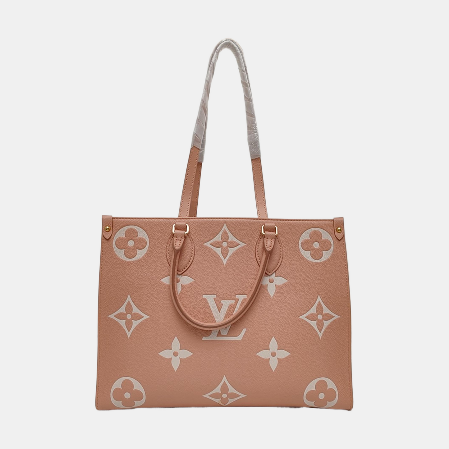 LOUIS VUITTON ONTHEGO Medium Pink Calfskin Monogram Jungle Bag Crossbody Shoulder Bag with Golden Hardware-(SKU)-964570845