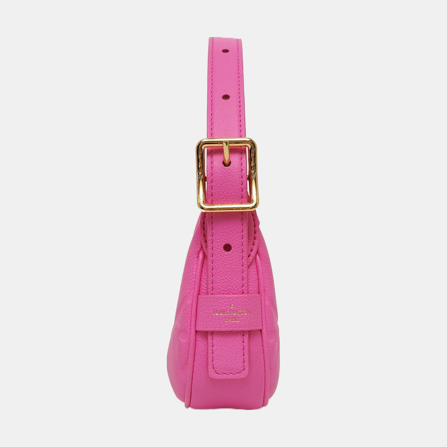 LOUIS VUITTON MOON Mini Pink Calfskin Monogram Damier Embossed Tote Bag, Golden Hardware-(SKU)-964574611