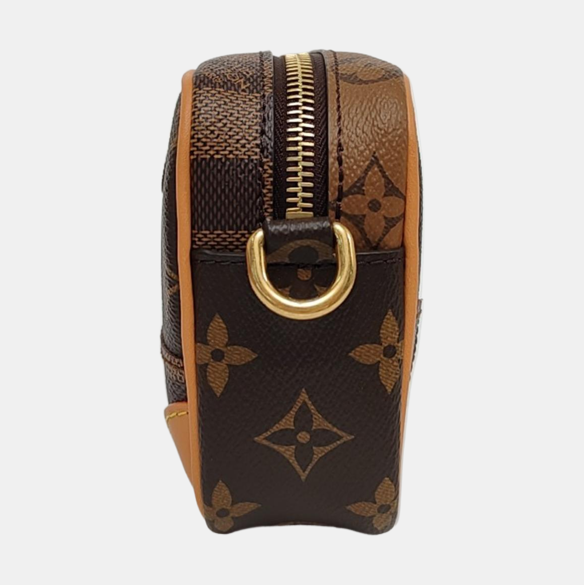 LOUIS VUITTON MARLY DRAGONNE Dark Brown Coated Canvas Monogram Chessboard Crossbody Bag, Gold Hardware, Detachable Shoulder Strap, Accessories Included-(SKU)-964636872