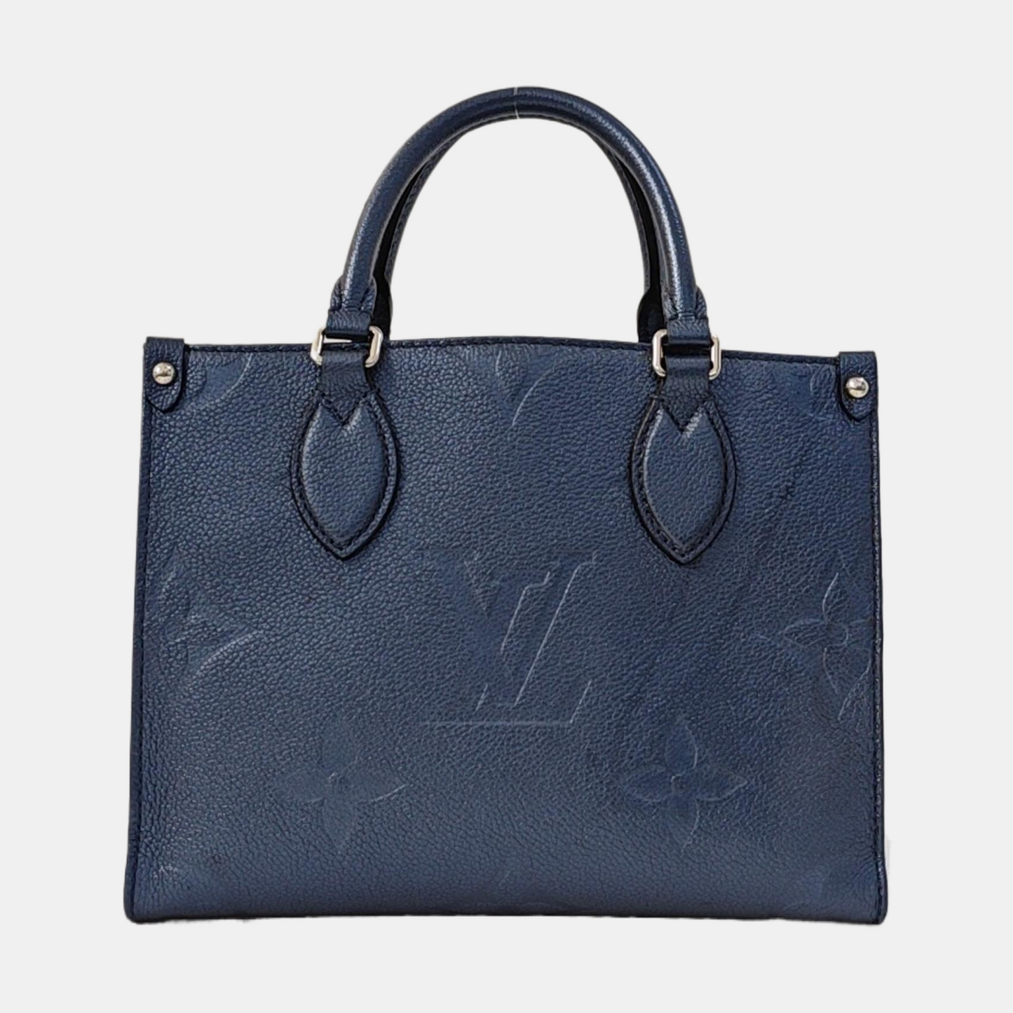 LOUIS VUITTON ONTHEGO Small Blue Calfskin Embossed Jungle Bag Single Shoulder Bag Handbag Detachable Strap-(SKU)-963985378