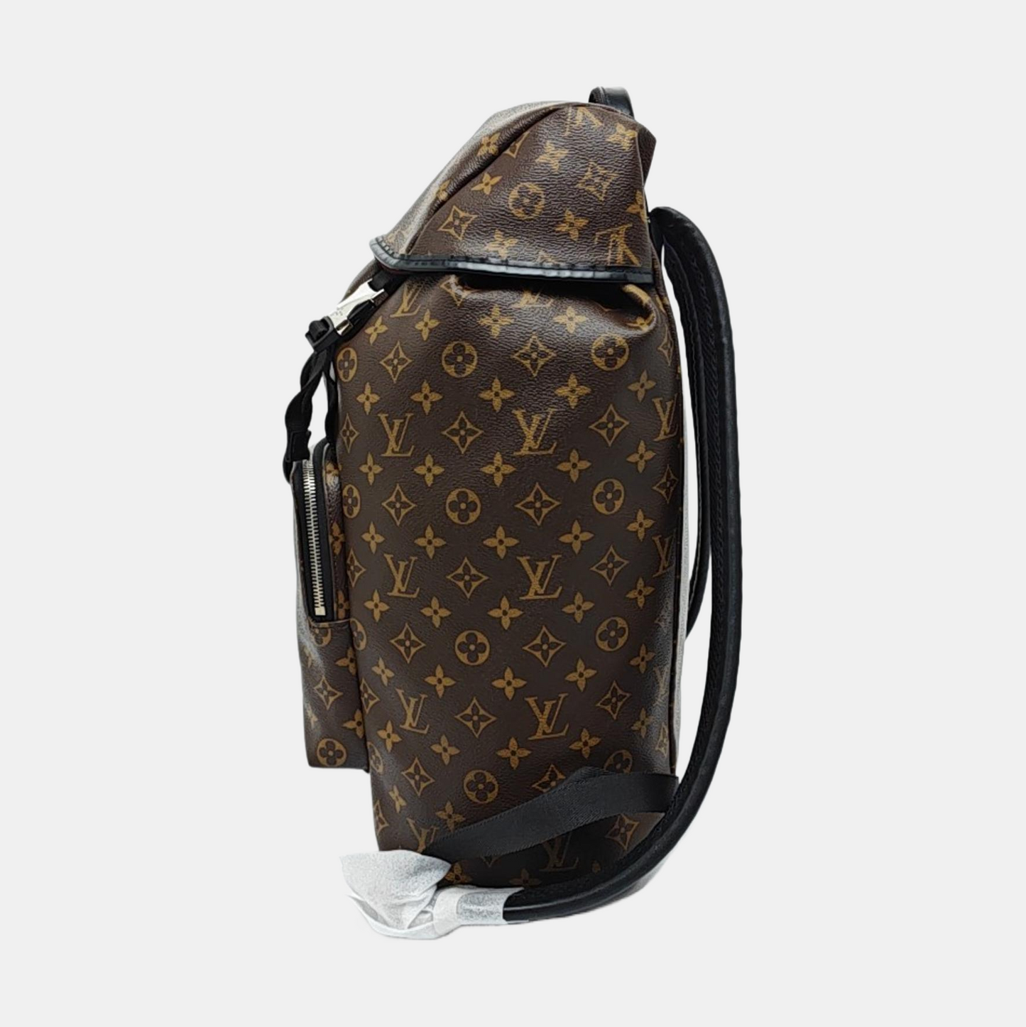 LOUIS VUITTON ZACK Medium Brown Coated Canvas Monogram Backpack Tote Bag Silver Hardware-(SKU)-965082946