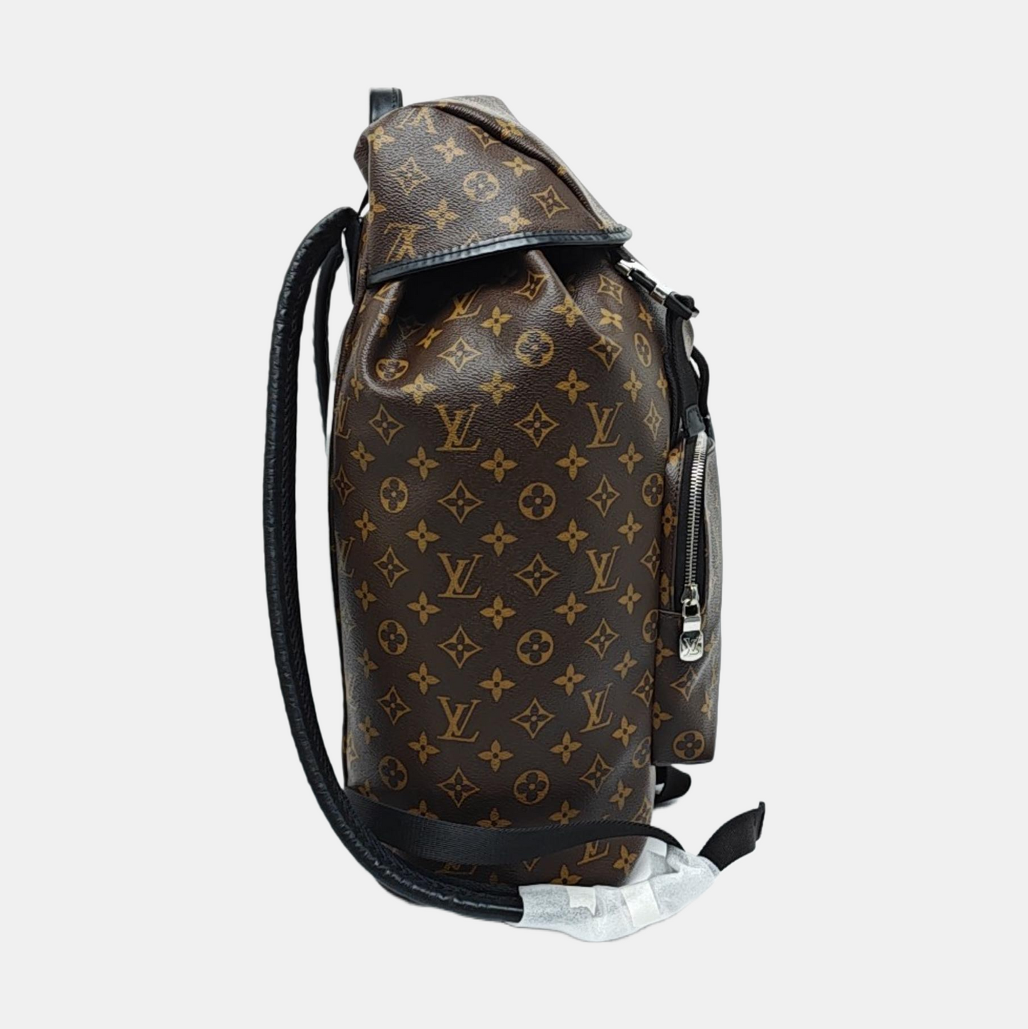 LOUIS VUITTON ZACK Medium Brown Coated Canvas Monogram Backpack Tote Bag Silver Hardware-(SKU)-965082946