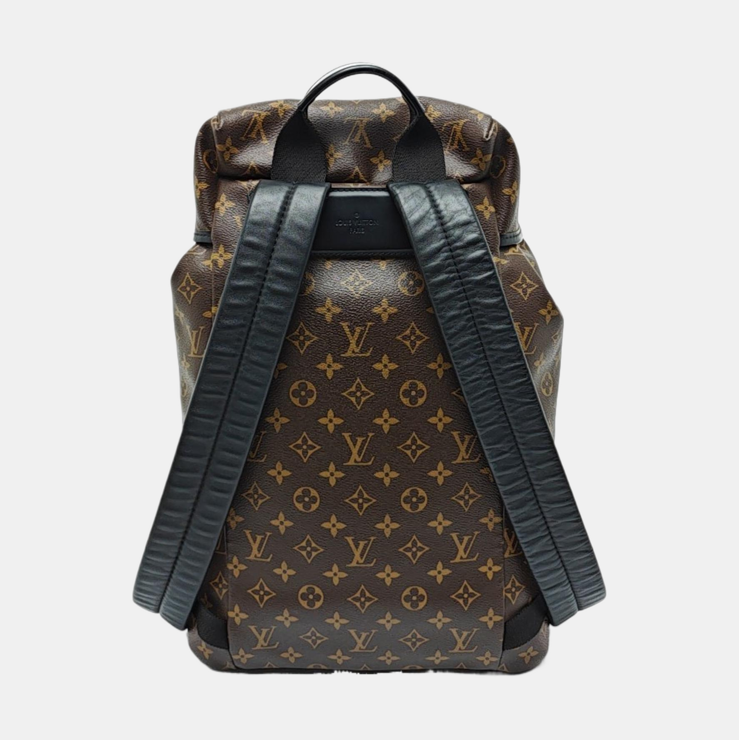 LOUIS VUITTON ZACK Medium Brown Coated Canvas Monogram Backpack Tote Bag Silver Hardware-(SKU)-965082946