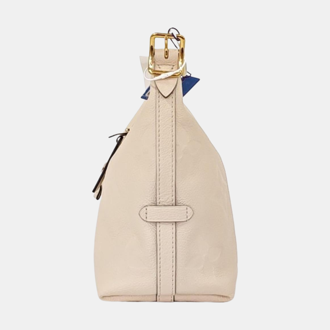 LOUIS VUITTON CARRYALL Small Beige Leather Monogram Damier Ebene Shoulder Bag Tote Bag Crossbody Golden Hardware Removable Shoulder Strap-(SKU)-965118869